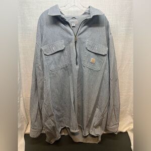 Carhartt Striped Denim Men's Shirt Jacket